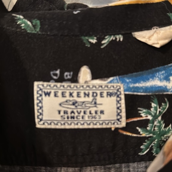 Men’s Vintage Weekender Traveler Hawaiian Cocktail Drinks Button Down Shirt Sz L - Picture 6 of 8